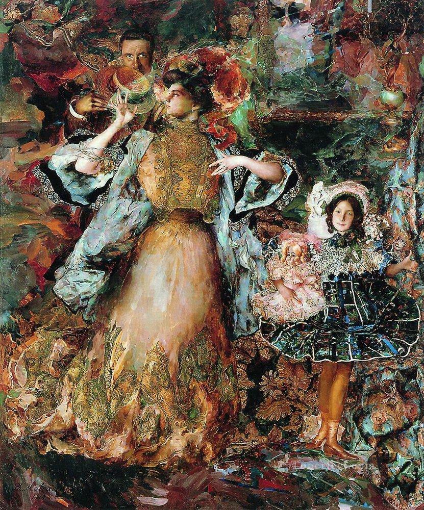 artists family Filipp Malyavin Russian Oil Paintings